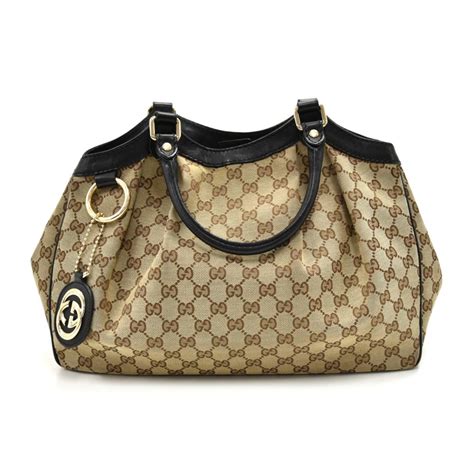 gucci sukey medium original gg canvas tote black|Gucci Sukey Medium Tote, GG Canvas .